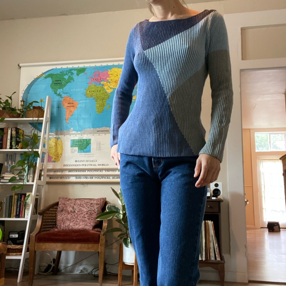 Funky geometric sweater